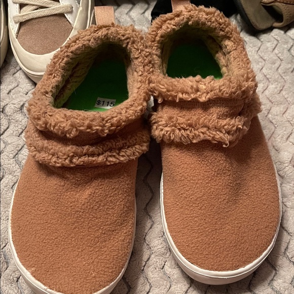 OOFOS Tan Fleece Athletic Shoes - Picture 1 of 5